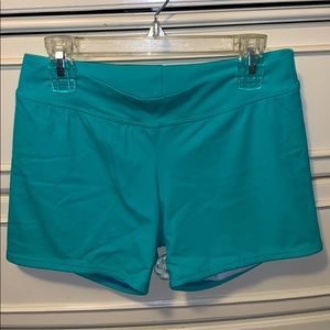 “Rossa” Aqua athletic shorts/ tights Size L
